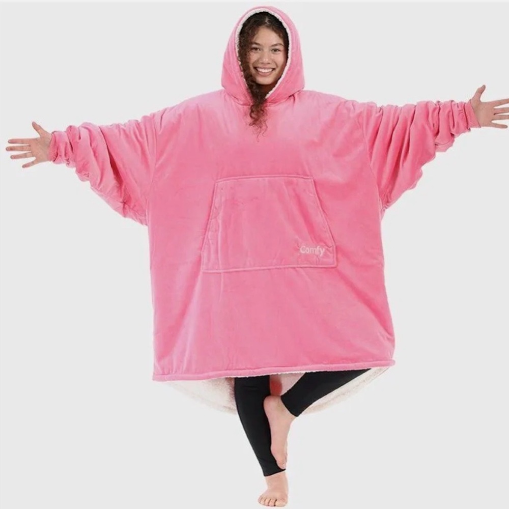 Oversized Pink Wearable Blanket Hoodie